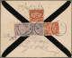 China: 1901/05, Coiling Dragon 5 C. Violet (pair) And 2 C. Carmine (2) Tied Bise - 1912-1949 République