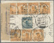 China: 1915, Cover Addressed To Sweden Bearing Seven Junk First Peking Printing - Lettres & Documents