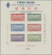 China: 1943 Souvenir Sheet With Overprint In Blue, Unused No Gum As Issued. Scar - Storia Postale