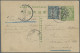 China - Postal Stationery: 1908, Card 1 C. Light Green Uprated Waterlow 3 C. Can - Postkaarten