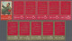 China (PRC): 1967, Maos Theses I (W1) Set With Two Strips Of Five (both One Fold - Gebruikt