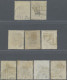 Hong Kong: 1876-1880 Set Of 9 Provisionals Optd. New Value, All Used With Variou - Other & Unclassified