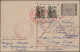 Indonesia: 1946, Japanese Occupation Card 3 ½ C. Uprated DEI 4 C. Pair ("NL-Indi - Indonesien