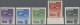 Japan: 1951, Horyuji Pagoda Airmails, With Zeroes: Complete Set, 30y Sen With Bo - Other & Unclassified