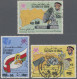 Oman: 1978 'National Day' Surcharged Set Of Three, Used, Lightly Creased Top Val - Oman