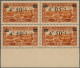 Syria: 1926, Revaluation Surcharges, 4.50pi.on 0.75pi. Brown-orange, Bottom Marg - Syrië