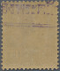 Thailand: 1909 Provisional 14s. On 14a. Blue, Variety "Short Tail" (above Last C - Thaïlande