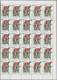 Benin: 2005/2006. Lot With 2 Partial Sheets Of 25 Stamps '175F On 270F' (on Beni - Benin - Dahomey (1960-...)