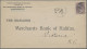Canada: 1900, Atlin B.C., Gold Rush/Winter Mail, Bank Cover Bearing 2c. Violet F - Brieven En Documenten