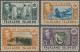 Falkland Islands: 1938, KGVI, 2/6 Sh - 1 £, Four Highest Values Of The Set, Mint - Falkland