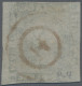 Mauritius: 1848 "Post Paid" 2d. Blue On Grey Paper, INTERMEDIATE IMPRESSION, Pos - Mauritius (...-1967)