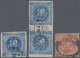 Peru: 1858 1d. Blue Vert. Pair Plus 1p. Red Used On Letter From Jaena To Cochaba - Pérou