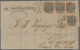 Denmark: 1877, INCOMING MAIL: Denmark 4 X 20 Öre Red And Grey, Tied By T.P.O. Du - Briefe U. Dokumente