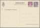 Denmark - Postal Stationery: 1952/1955, Double Card Cypher 5ö. Claret+Frederik 1 - Entiers Postaux