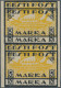 Estonia: 1919, Viking Ship, 5m. Black/yellow, Vertical Pair, Imperf. Proof On Wh - Estonia