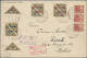 Estonia: 1923, Airmail Surcharges, Five Values In Combination With Definitives O - Estonie