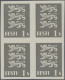 Estonia: 1928/1929, Definitives Coat Of Arms "Lion", 1s. Grey, Imperforate Proof - Estland