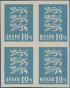 Estonia: 1928/1929, Definitives Coat Of Arms "Lion", 10s. Blue, Imperforate Proo - Estland