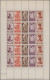 France: 1942/1943 Two Complete Se-tenant Sheets, With 1943 'Pétain' (five Se-ten - Unused Stamps