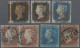 Great Britain: 1840-41 Group Of Six Imperf Stamps Of First Issues, With Two Sing - Gebraucht