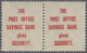 Great Britain: 1912/1922, ADVERTISEMENT TRIAL: 1d Scarlet KGV, Horizontal Pair, - Unused Stamps