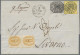 Italian States - Papal State: 1852, 4 Baj Yellow And 6 Baj Greyboth Tied By Mute - Kirchenstaaten