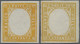 Italian States - Sardinia: 1855-63, 80 C. Yellow And 80 C. Yellow-ocre, Both Min - Sardinië