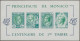 Monaco: 1985, Stamp Centenary Souvenir Sheet, Imperforate Special Edition In GRE - Neufs