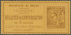 Monaco - Postal Stationery: 1892, Telephone Billet, 50c. Brown On Yellow, Unused - Postwaardestukken