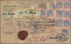 Netherlands: 1921, Wilhelmina 25c. Rose/blue, Nine Values (incl. Block Of Four) - Used Stamps