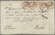 Österreich: 1850, 3 Kr. Rot, Handpapier, Type IIIa, Zwei Senkrechte Paar Sowie R - Briefe U. Dokumente