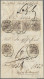 Österreich: 1850, 6 Kr. Braun, Handpapier, Type III, Waagerechter Viererstreifen - Covers & Documents