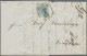 Österreich: 1850, 9 Kr. Blau, Handpapier, Type I, Zwei Einzelfrankaturen Je Auf - Brieven En Documenten