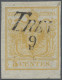 Österreich - Lombardei Und Venetien: 1850, 5 Cent. Zitronengelb, Erstdruck, Type - Lombardo-Vénétie
