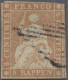 Schweiz: 1854 Strubel 5 Rp. Orangebraun Vom 1. Münchner Druck, Leicht Gestempelt - Used Stamps
