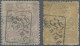 Turkey: 1891, IMPRIME-handstamps On 20 Pa. Rose And 5 Piastres Ocre, Both Signed - Gebraucht