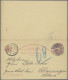 Hungary - Postal Stationary: 1898, Double Card 5kr.+5kr. Red Commercially Used W - Postwaardestukken