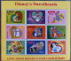 FOGLIETTO PALAU  LOVE FROM DISNEY'S FILM CHARACTERS  "DISNEY'S SWEETHEARTS  "   NOVE  VALORI  ILLUSTRATIVI   BELLO E RAR - Palau