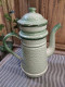 Ancienne Cafetière Émaillée Émail Vert Pâle - Other & Unclassified