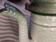 Delcampe - Ancienne Cafetière Émaillée Émail Vert Pâle - Other & Unclassified