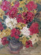 Delcampe - Tableau Bouquet De Fleurs Signé Aubeline - Huiles