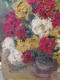 Delcampe - Tableau Bouquet De Fleurs Signé Aubeline - Huiles