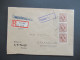 Bizone Am Post 8.11.1945 Nr.6 (3) MeF Mit Stempel Ra1 Gebühr Bezahlt Einschreiben Passau 2 - München / Brauerei Peschl - Storia Postale