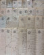 FRANCE LOT DE 25 PAPIERS TIMBRES DIVERSES EPOQUES - Briefe U. Dokumente