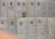 FRANCE LOT DE 25 PAPIERS TIMBRES DIVERSES EPOQUES - Lettres & Documents