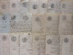 FRANCE LOT DE 25 PAPIERS TIMBRES DIVERSES EPOQUES - Lettres & Documents