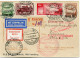 RUSSIE ENTIER POSTAL RECOMMANDE " MIT ZEPPELIN " AVEC AFFR COMPLEMENTAIRE DEPART MOSCOU 4-10-32 POUR LE BRESIL - Cartas & Documentos