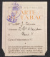 Carte De Tabac Bd Saint Michel Paris 5e Tabac La Corona 1942 - Documentos