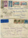 REUNION 1 LETTRE RECOMMANDEE PAR AVION + 1 LETTRE PAR AVION VOLS ALLER / RETOUR REUNION-MAURICE / MAURICE-REUNION (RRR) - Covers & Documents