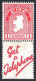 1940 1d With Inv. Watermark Attached To Label "Get / A / Telephone", U/m Mint With Fine To Superb Perfs. - Unused Stamps